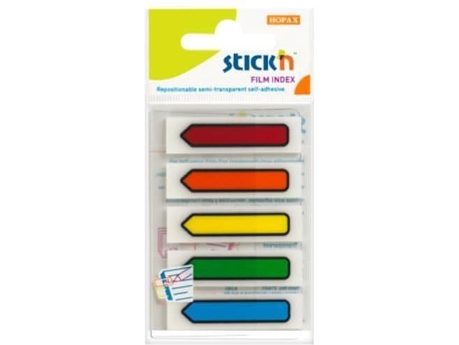Stickn Bookmarks index. ADHESIVE. mix 5 col. neon arrows (155301)