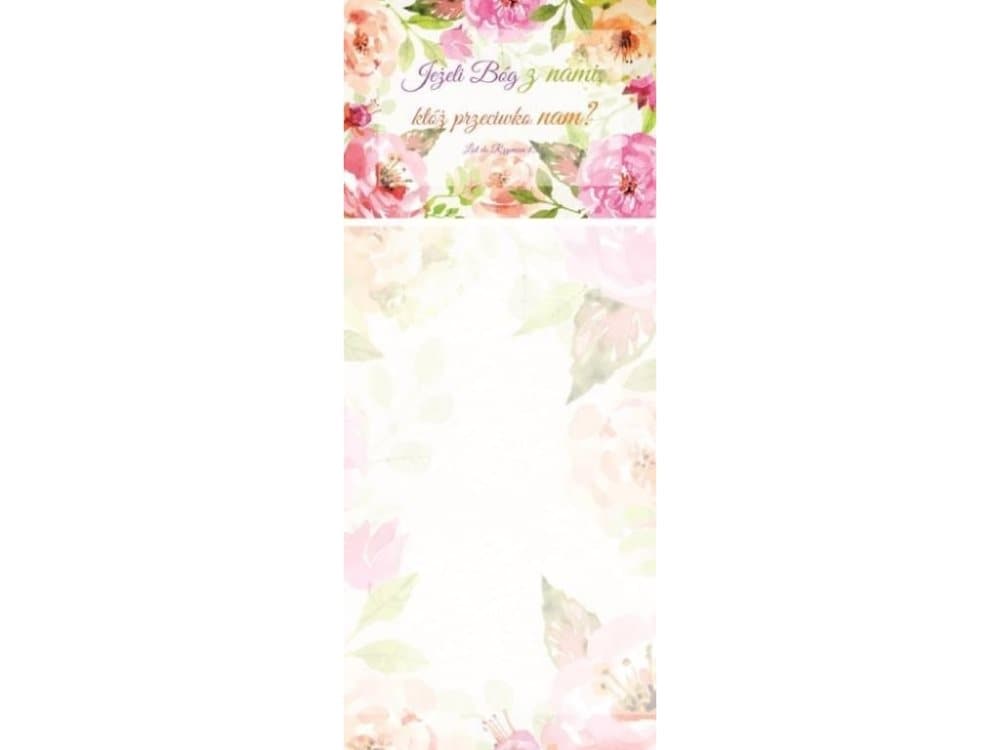 Sharon Notebook with a Magnet - If God is with us - Flowers (278223)