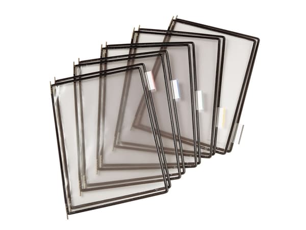 Tarifold Lommer PVC A4 10st Sort