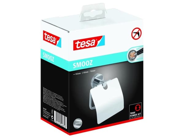 tesa SMOOZ Toalettpappershållare Lim Metall