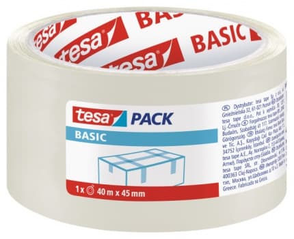 Tesa Basic wrapping tape transparent 40m 45mm (H5857400)