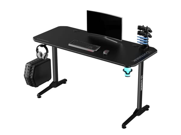 Ultradesk Frag V3, Rett, Rektangulær form, Stål, Spilling, Hjemme kontor, Plast, Sort Sort