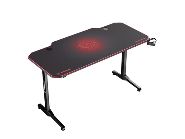 Ultradesk FRAG, Suora, Suorakaiteen muotoinen, Pelaaminen, Kotitoimisto, Musta, Musta, Musta