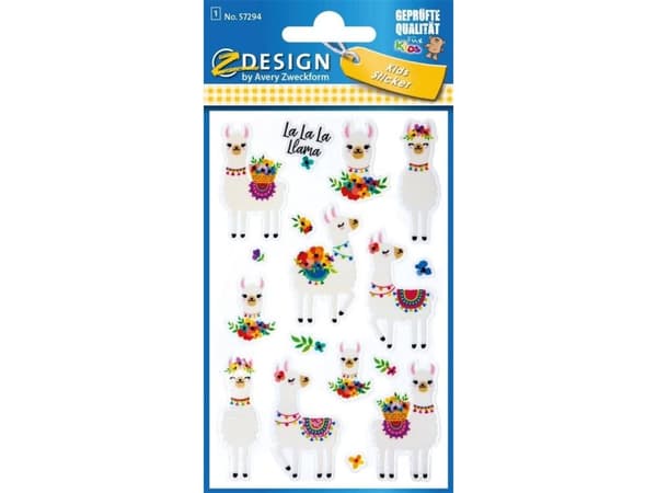 Zdesign Glitterklistermärken - Alpackor