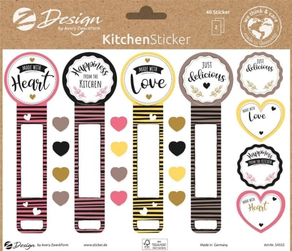 Kitchen stickers. Stamps