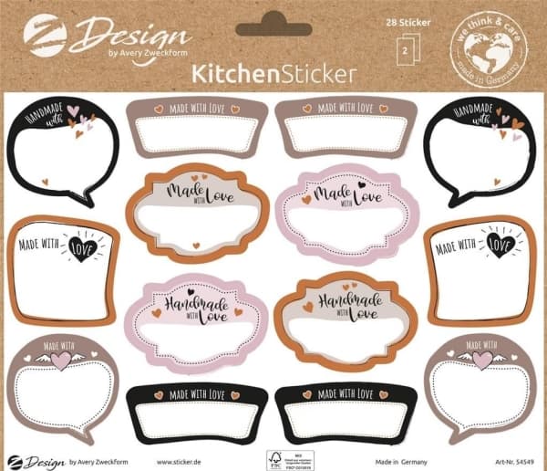 Zdesign Stickers for the kitchen - Made with Love