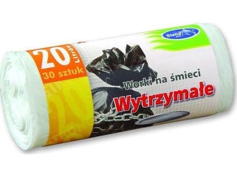 Stella Pack STELLA PACK Heavy duty white trash bags 20l, 30 items per roll