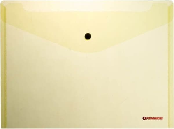 Penmate A4 yellow PP-231 envelope with snap - WIKR-937145