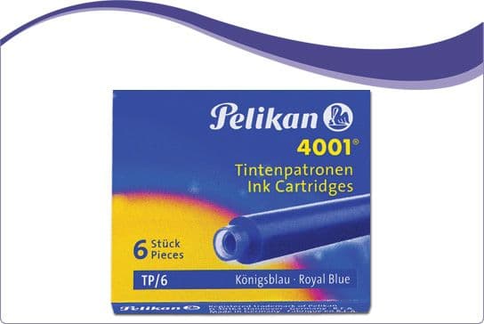 Pelikan 4001 TP/6 - Blekkpatron - kongelig blått - 0.8 ml (en pakke 6) - for Pelikano P481; R480; Junior P67