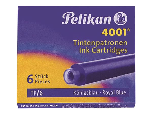 Pelikan 4001 TP/6 - Blekkpatron - kongelig blått - 0.8 ml (en pakke 6) - for Pelikano P481; R480; Junior P67