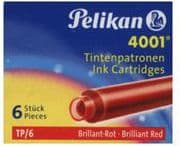 Pelikan TP/6, Rød, Rød, Fontenepenn, 6 stykker