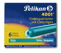 Miniatyrbilde 2 av 3: Pelikan TP/6, Turkis, Turkis, Fyllepenn, 6 stk