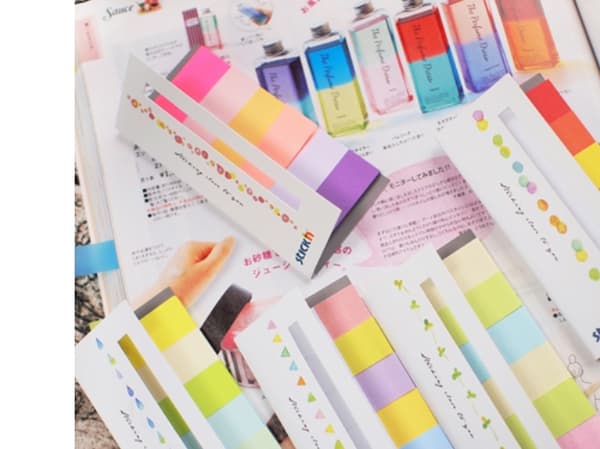 Indeksfaner Papir 6st 45x15 30 Blad Assorterat Spring