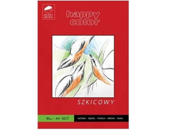 Happy Color Sketchbook A4 50k hvit