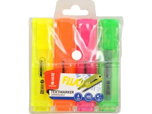 MemoBe Neon highlighters veske 4 farger MemoBe