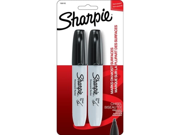 Sharpie Marker Wedge Tip Chisel 1,5-4,5 mm svart Blister med 2 st