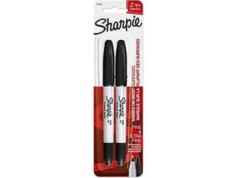 Sharpie Marker Twin Tip Schwarz 2er Blister