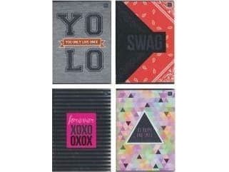 Interdruk Notebook A5/60K check Metallic Mix (10 pcs)