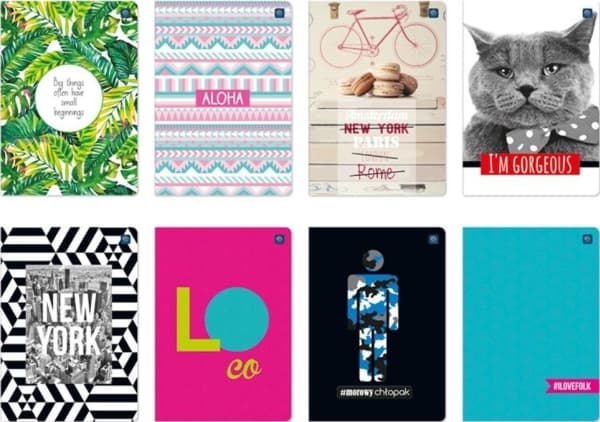 Interdruk Notebook A5/60K check Mat + UV mix (10 pcs)
