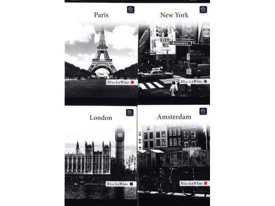 Interdruk Notebook A5/60 Checkered pages Black & White 215