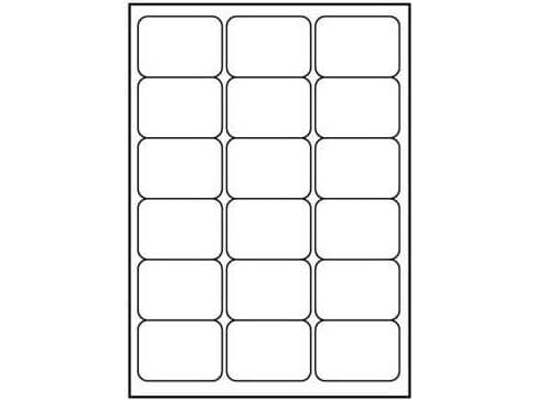 Logoetiketter A4, matt, hvit, 25 stk.
