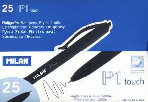 MILAN P1 Kuglepen Sort Display 25 stk