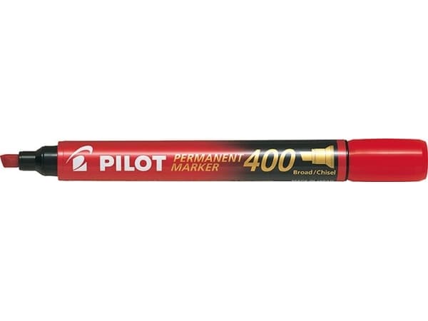 Pilot Permanent Marker 400, Röd, 4 mm, 4,5 mm