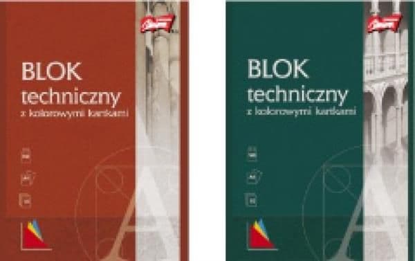 St. Majewski Teknisk blokk A4 10k blanding av farger 10 stk.