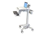 Ergotron StyleView EMR Laptop Cart, Multimediakärry, Valkoinen, Alumiini, Muovi, Kannettava tietokone, 8 kg, 43,9 cm (17.3")