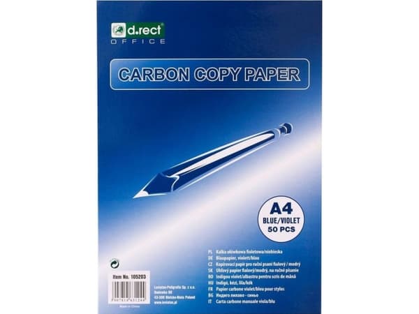 D.Rect Blyertspenna kalkerpapper lila/blått A4 a'50 D.RECT