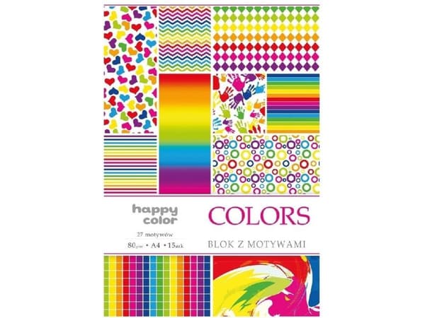 Happy Color Blok A4/10 z motywami Colors HAPPY COLOR