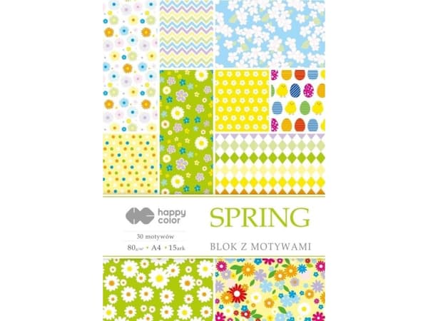 Spring motif block A4/15ark HAPPY COLOR