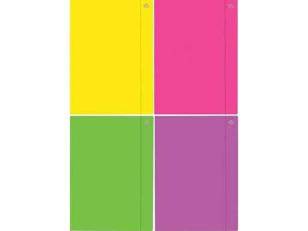 Interdruk mappe med elastisk bånd A3+ Fluo (10 stk)