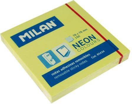 Milan Neon kort 75x75 mm gule