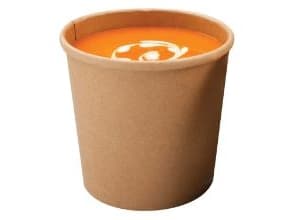 Pappersmugg Soup-To-Go 350 ml Ø90/73x86 mm Brun,500 st/pack