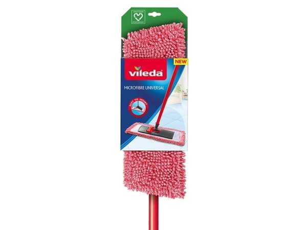 Vileda 4023103143593, Mikrofiber, Laminat, Klinkers, Trä, Våt, Fiber, Plast, Röd, Vit