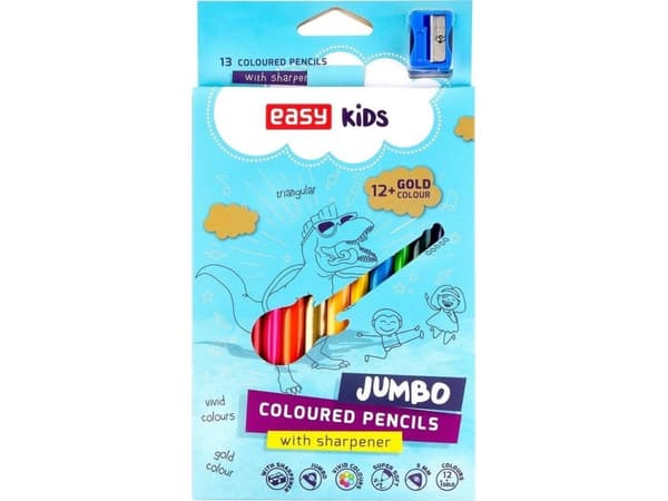 Easy Jumbo triangulära pennor 13 färger (380906)