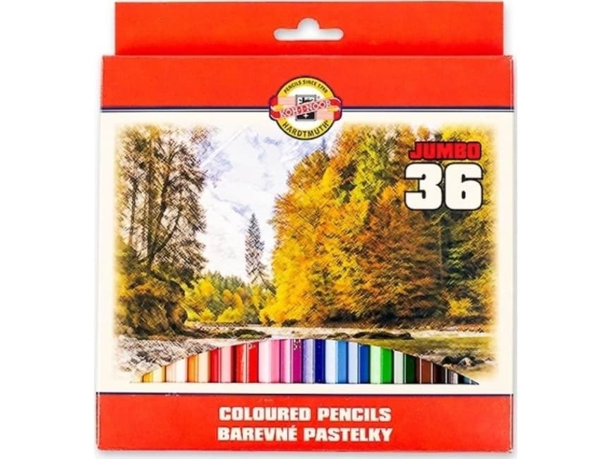 Koh-I-Noor Crayons Omega Jumbo 36 colors