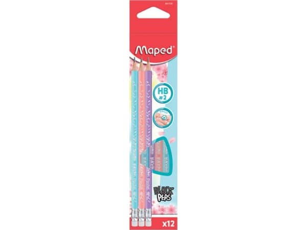 Maped 851730, HB, Triangulär, Konst, Grafisk teckning, Hobby, Kontor, Skola, Technical drawing, Upphängbar förpackning, 12 styck
