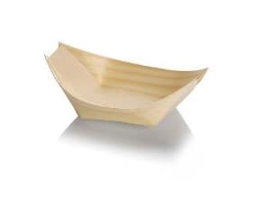 Båd bakke 80x45x20 mm FSC træ natur,100 stk/pk