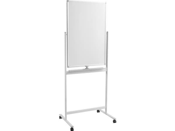 SpeaKa Professional Whiteboard SP-WB-309 (B x H) 600 mm x 900 mm Vit porträtt, Båda sidorna kan användas, Inkl. hjuluppsättning, Inkl. förvaringsfack
