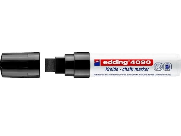 edding 4090 window - Markør - for glass, brett - svart - vannbasert blekk - 4-15 mm