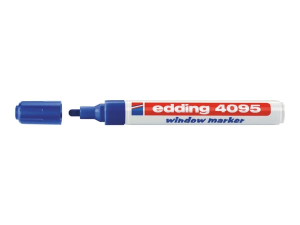 Edding 4095, 10 kpl, Sininen, 3 vuosi/vuosia, Neliö, Sininen, Valkoinen, Muovi