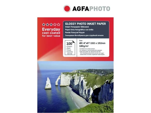 AgfaPhoto Everyday Photo Inkjet Paper Glossy 180 g 10x15 20 Bl. (AP18020A6N)