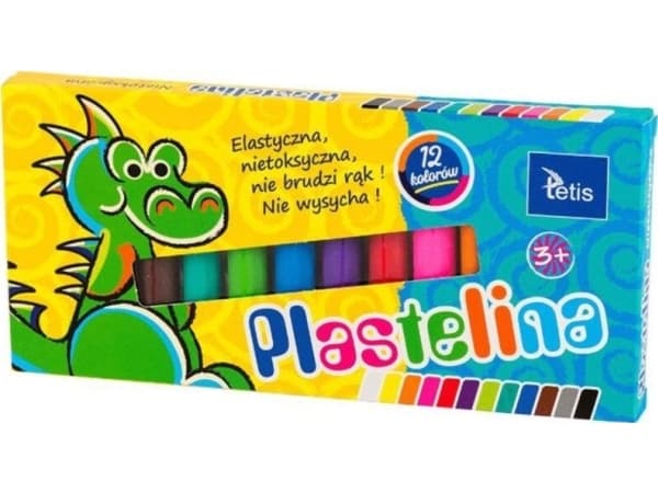 Tetis Plasticine 12col 15g Tetis