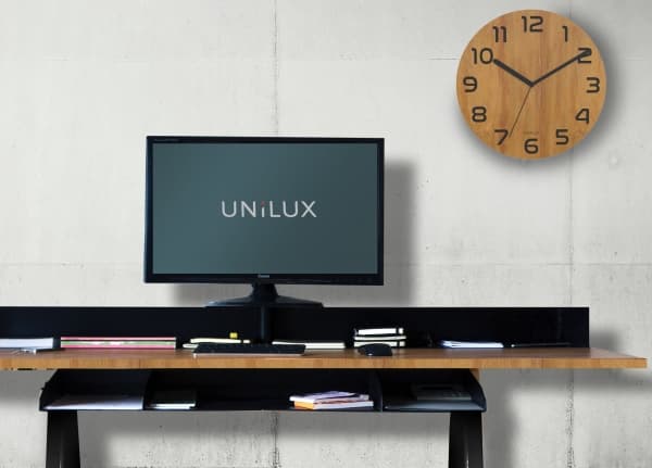 Unilux Palma, Vegg, Quartz clock, Rund, Bamboo, Tre, Retro