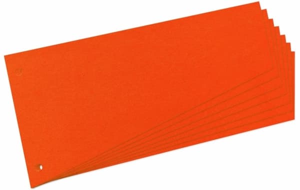 herlitz jakokaistaleet, puolisuunnikkaan muotoiset, Manila-kartonki, oranssi DIN A4:lle, perforoitu, 120 x 230 mmn, selkeämpään järjestykseen (108384