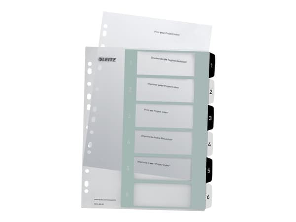 Leitz WOW, Musta, Valkoinen, Polypropeeni (PP), A4+, 245 mm, 2 mm, 305 mm