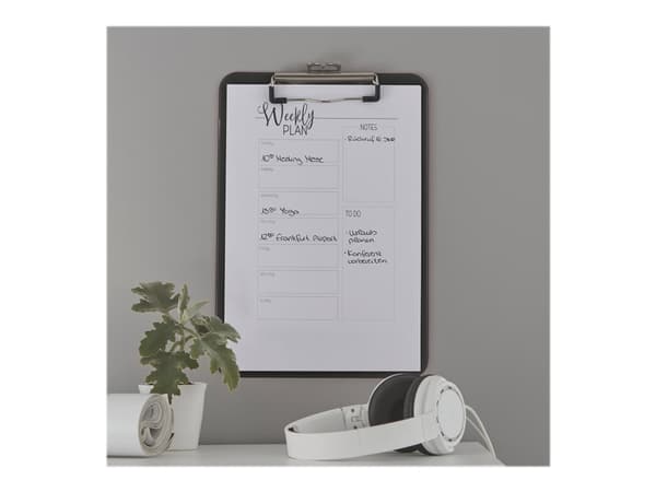 Clipboard Letiz WOW uden forside A4 sort