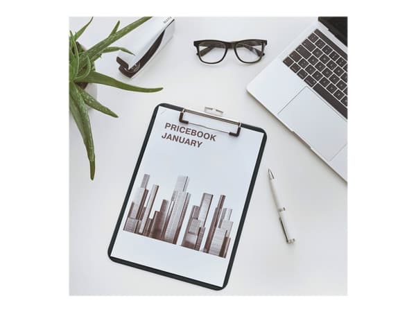 Clipboard Letiz WOW uden forside A4 sort